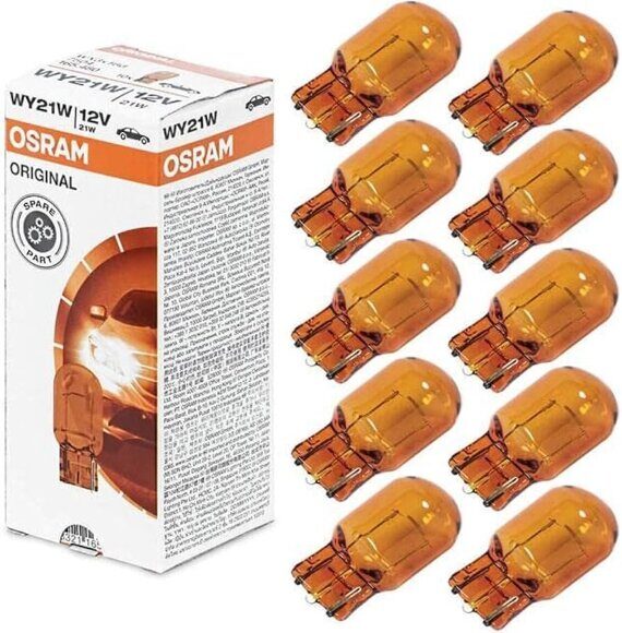 Автолампа 12-21 OSRAM большая бесц, ЖЕЛТАЯ иномарк Автолампа 12-21 OSRAM большая бесц, ЖЕЛТАЯ иномарк